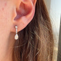 Pear Diamond Drop Earrings