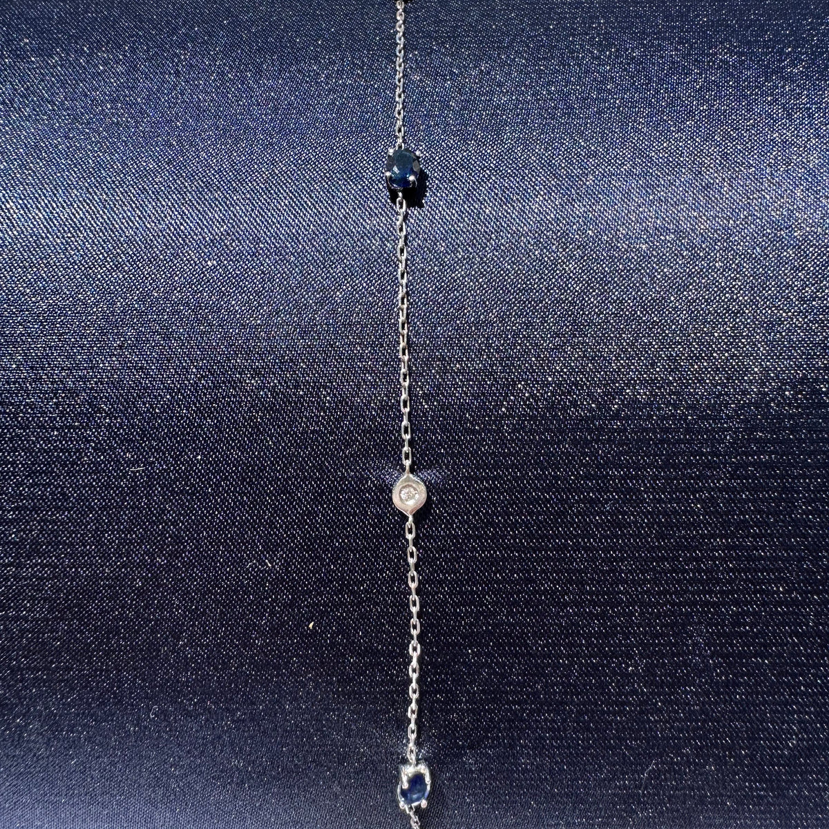 Sapphire & Diamond Station Bracelet