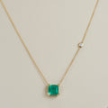 Emerald Bezel Necklace