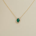 Emerald Halo Nacklace